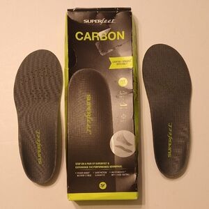 New in Box Superfeet Carbon Insoles -Women's Size 4.5 -6, Men's Size 2.5 - 4